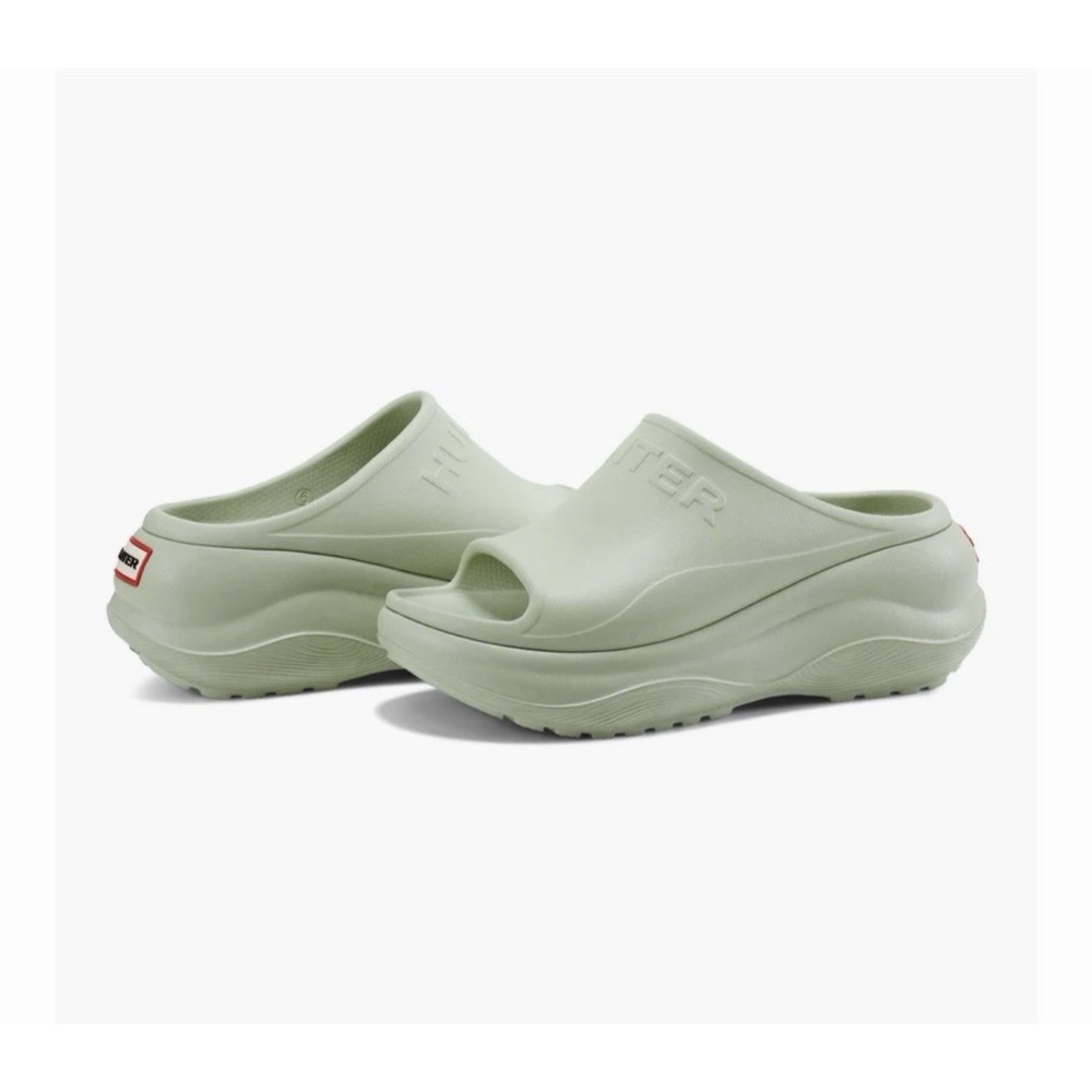 HUNTER Women's Haddie Slip-on Open Toe Casual Sandals GREEN Size 8